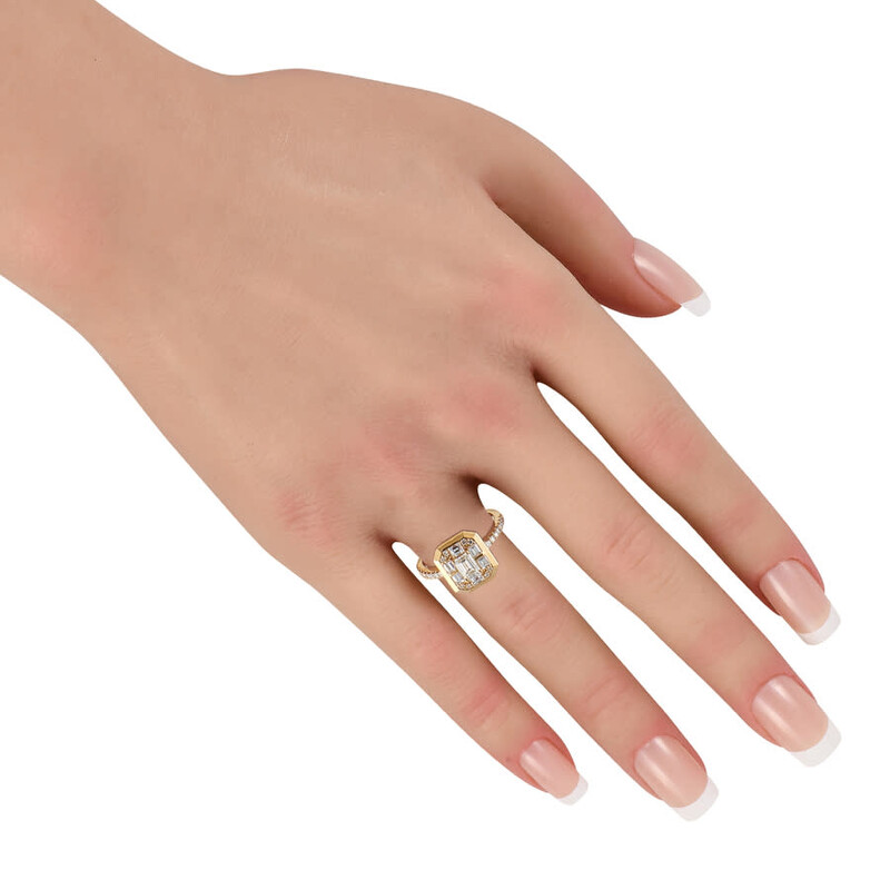 Lb Exclusive 18K Yellow Gold 1.16ct Diamond Ring ALR 19915 Y ALR-19915 ...
