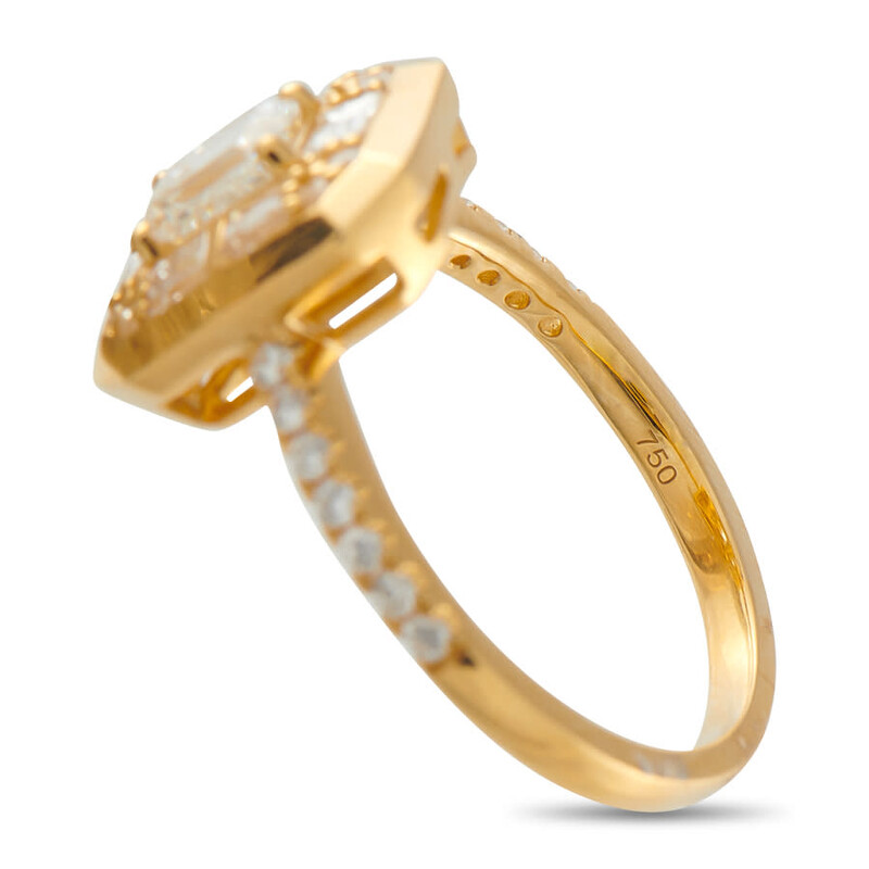 Lb Exclusive 18K Yellow Gold 1.16ct Diamond Ring ALR 19915 Y ALR-19915 ...