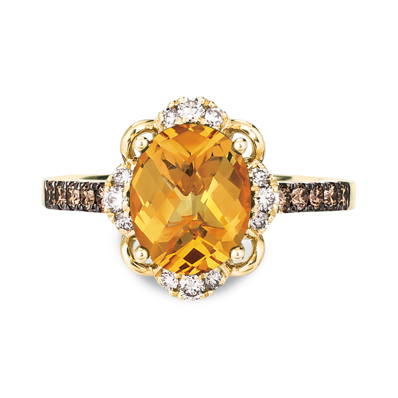 Le Vian Ladies Cinnamon Citrine Rings set in 14K Honey Gold 869606