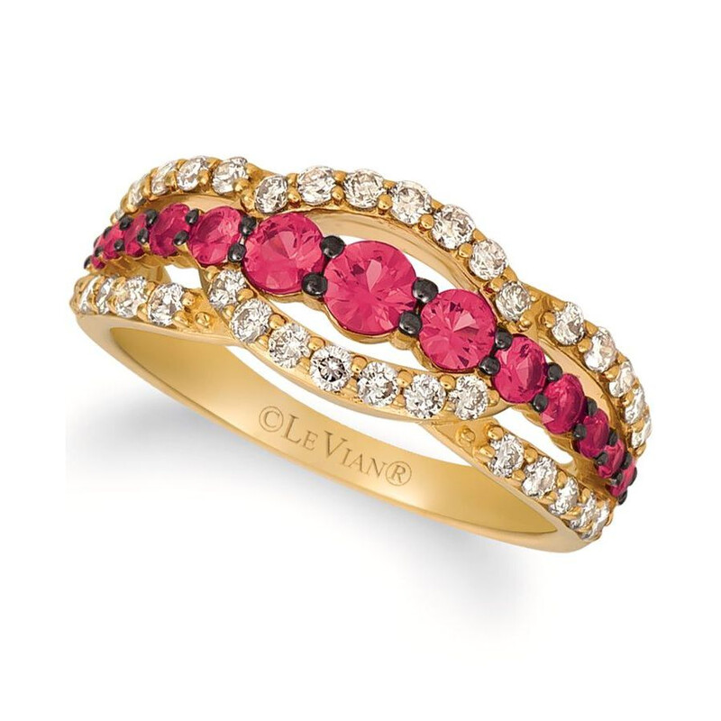Ruby Collection Le Vian Ladies Passion Ruby Collection Rings set in 14K Honey Gold ...