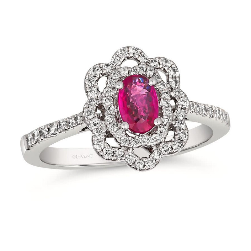 Ruby Collection Le Vian Ladies Passion Ruby Collection Rings set in Platinum 91161 ...