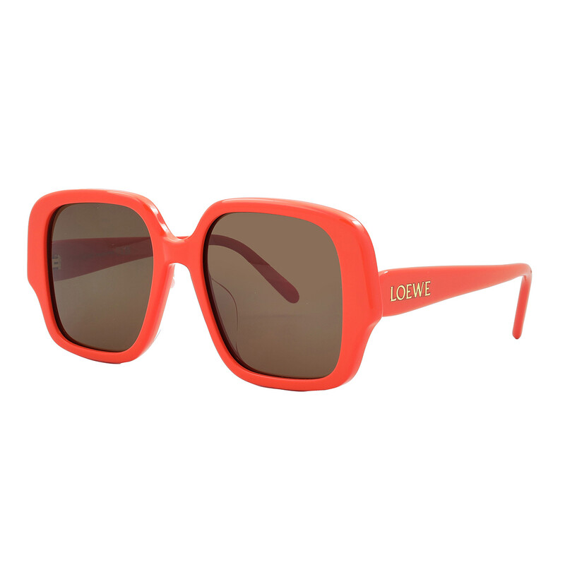 Loewe Brown Square Ladies Sunglasses LW40134U 42E 54 