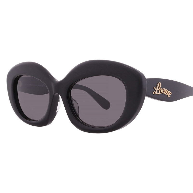 Loewe CURVY Smoke Cat Eye Ladies Sunglasses LW40153F 01A 54