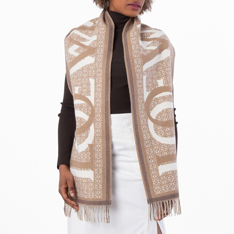 Loewe Double-Face Love Scarf In Wool And Cashmere F606257X512112