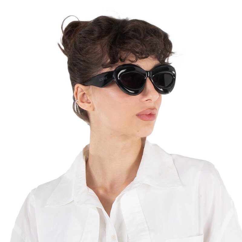 LOEWE⭐︎オオトリさま フーディーXS Loewe Silver Mirror Pilot Unisex Sunglasses LW40132I 01C 65