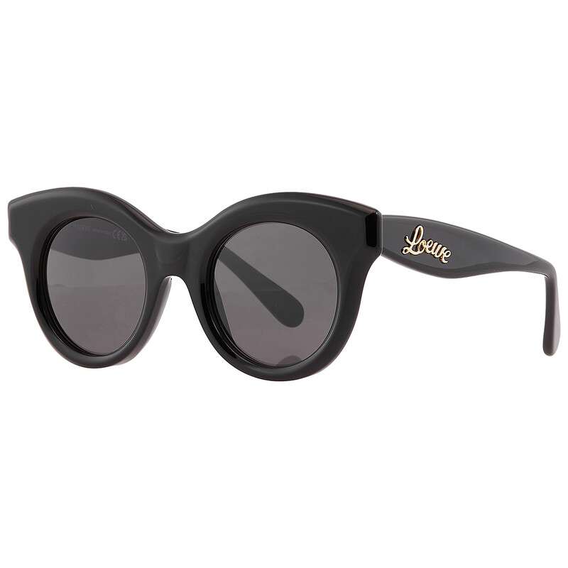ロエベ ラウンド ブラック サングラス 40126I Loewe Grey Cat Eye Ladies Sunglasses LW40126I 01A 49 192337153952