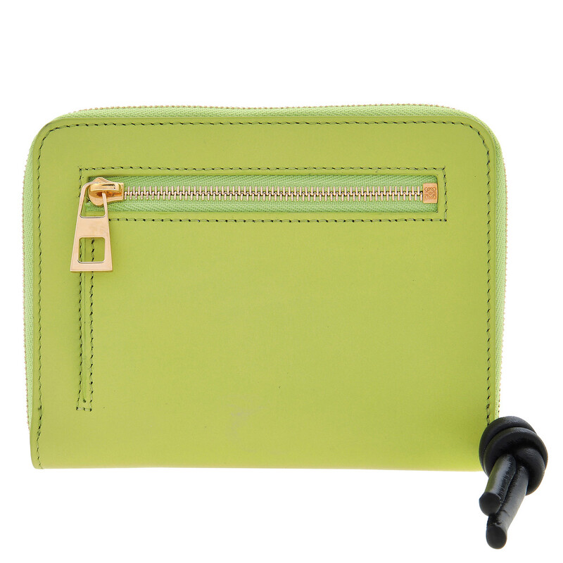 Loewe Knot Compact Zip Around Wallet - Anise/Black CEM1CWZX01.4779 
