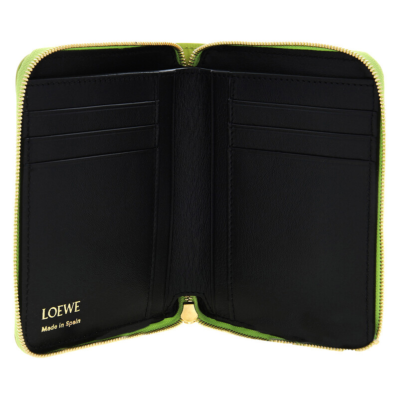 Loewe Knot Compact Zip Around Wallet - Anise/Black CEM1CWZX01.4779