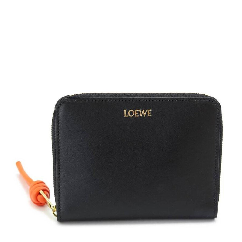 L0EWE財布 Compact zip wallet in soft grained calfskin Beige - LOEWE USA