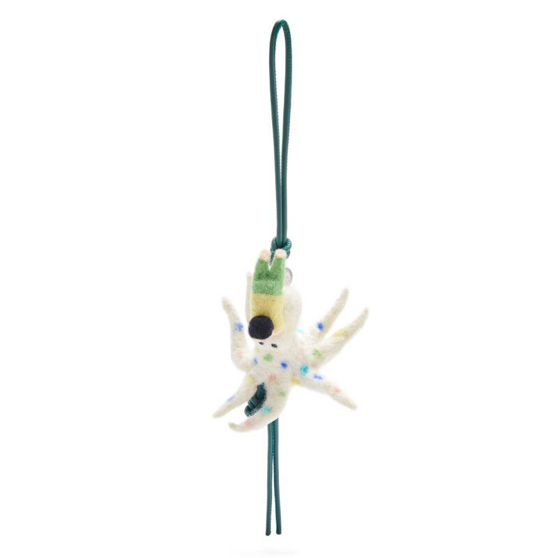 Loewe Octopus Charm In Felt and Calfskin CA36232X22.1950