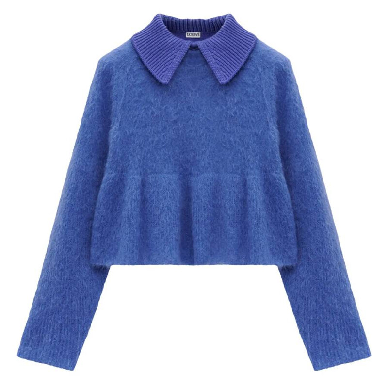 Loewe Polo Sweater In Mohair Blend, Size Large S540Y14KFD.5100