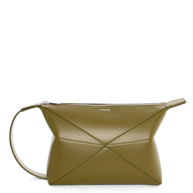 Loewe Puzzle Fold Wash Bag - Olive C510WBPX01.8795 8445555453789