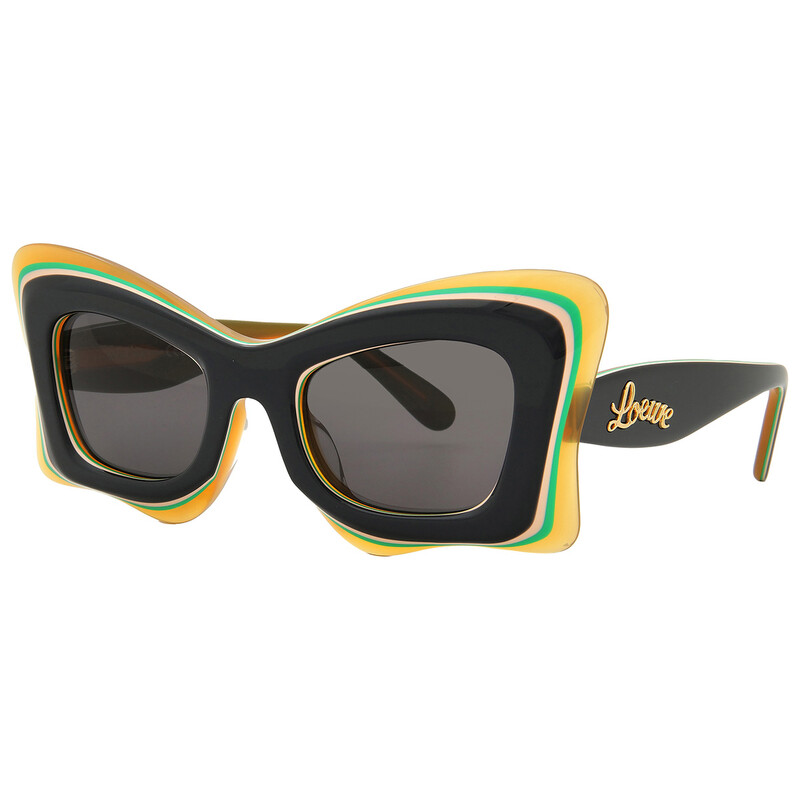 NEW LOEWE SUNGLASSES BLACK WOMEN EYEWEAR LOEWE LW40140U 20A Loewe Loewe LW40140U 20A Sunglasses Black/Orange Cat Eye  main image 3