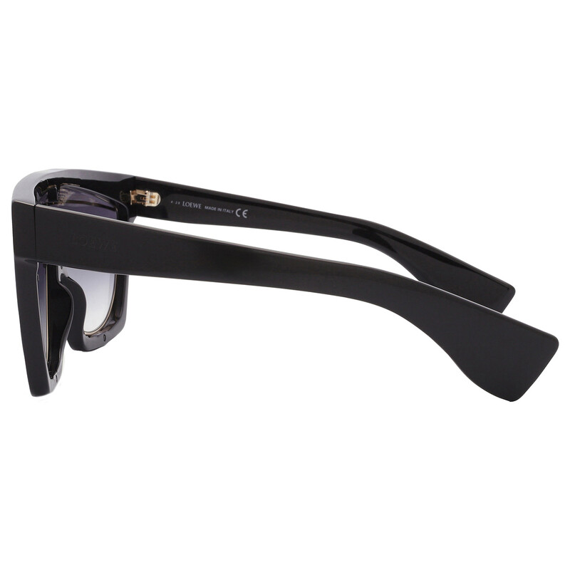Loewe LW40012I 05B Sunglasses Black/Gold Shield Frame, Gradient Smoke Lenses LOEWE LW40012i/05B - Sunglasses main image 3