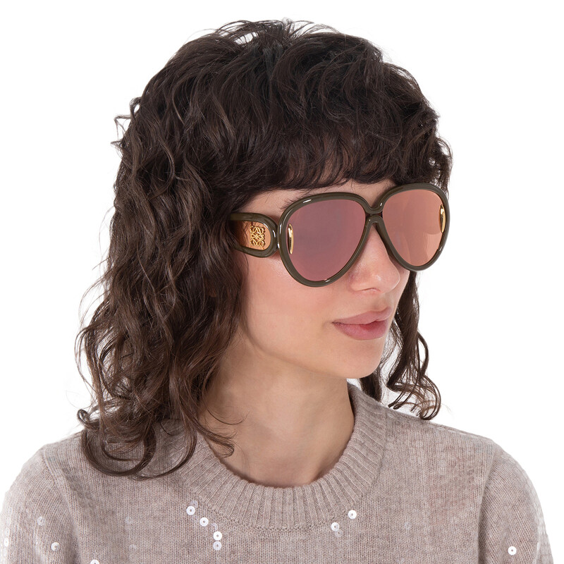 Loewe Smoke Mirror Pilot Unisex Sunglasses LW40132I 96C 65