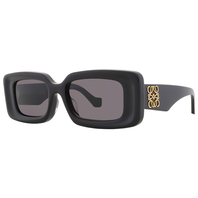 Loewe Smoke Rectangular Ladies Sunglasses LW40102F 01A 52