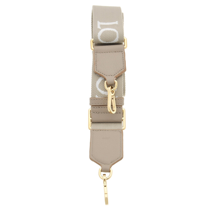 Loewe Webbing Strap In Wool And Calfskin - Ecru/Natural C073T87X21