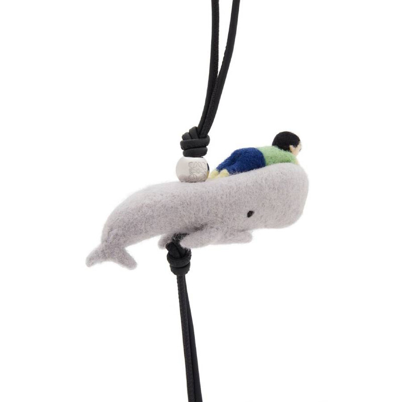 Loewe Whale Charm In Felt and Calfskin CA36232X25.1120