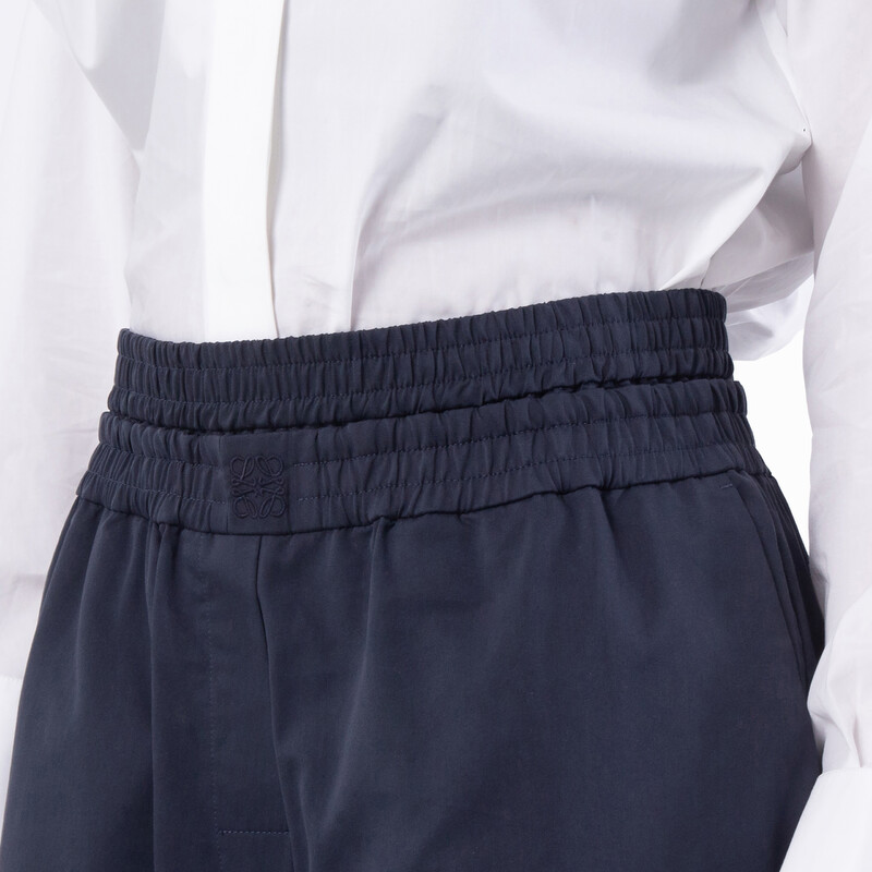 Loewe Womens Cropped Trousers In Cotton And Silk, Size Medium