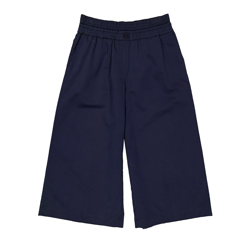 Loewe Womens Cropped Trousers In Cotton And Silk, Size Medium