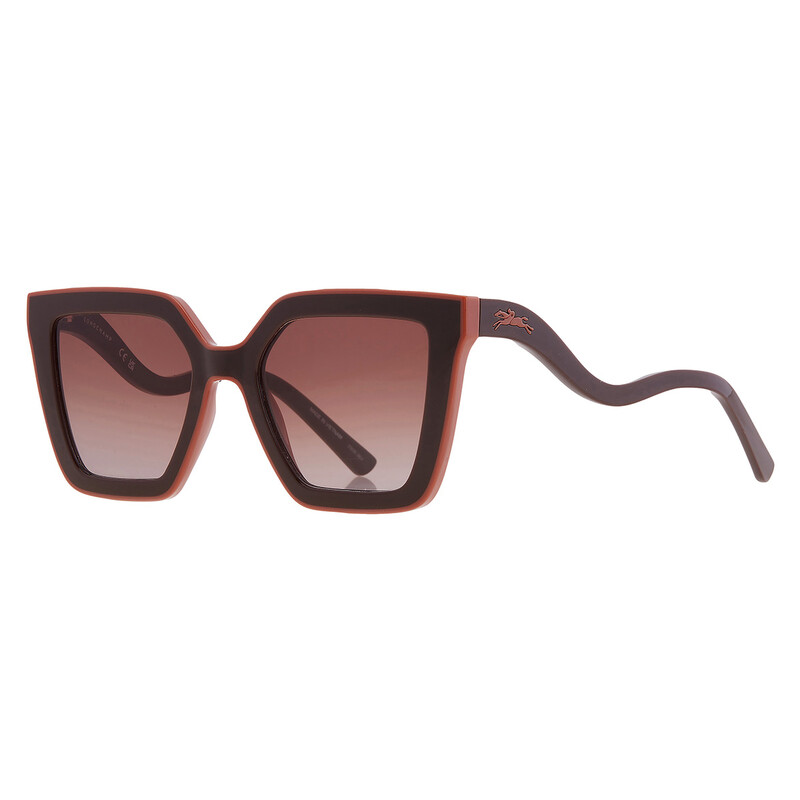 Longchamp Brown Gradient Irregular Ladies Sunglasses LO792S  display picture 2