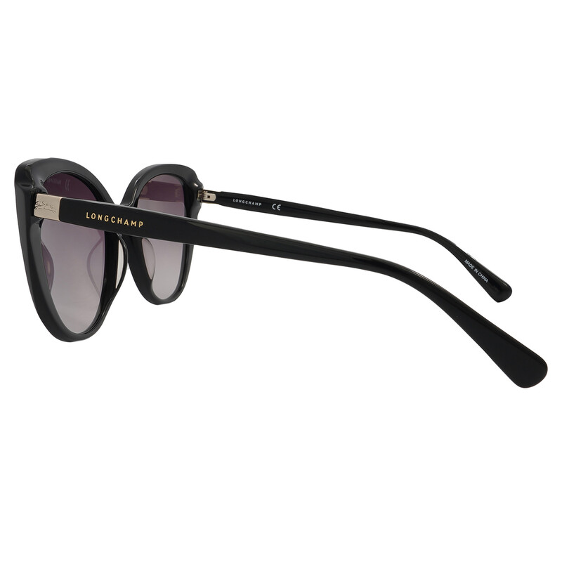 Longchamp LO720S 001 Sunglasses Women\'s Black/Grey Gradient Oval Shape 54-20-140 Longchamp LO720S 001 Oval Black Sunglasses | SmartBuyGlasses UK main image 2