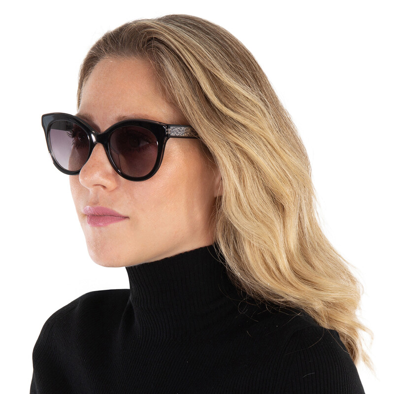 Longchamp Grey Gradient Cat Eye Ladies Sunglasses LO698S 001  display picture 2
