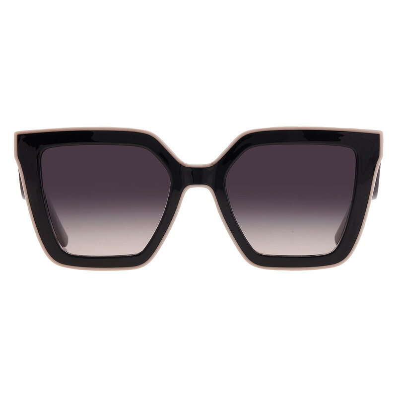 Longchamp Grey Gradient Irregular Ladies Sunglasses LO792S 001 53