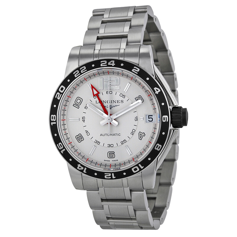 Longines Admiral GMT Silver Dial Stainless Steel Men's Watch