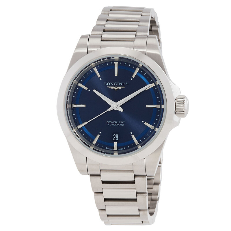 LONGINES CONQUEST ネイビー デイト クォーツ 腕時計 メンズ CONQUEST | Ø 43.00 mm, Sunray Blue | L3.760.4.96.6 | LONGINES US