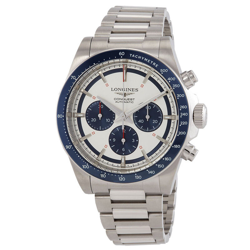 Longines Conquest Chronograph Automatic Silver Dial Men's Watch L3