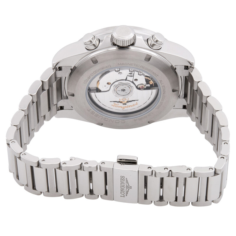 Longines Conquest Chronograph Automatic Silver Dial Watch L3.835.4