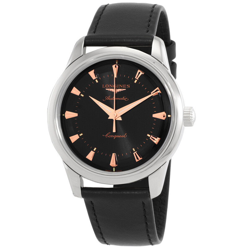 Longines Conquest Heritage Automatic Black Dial Men's Watch L1