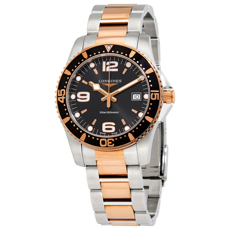 ゆきんこ Longines Conquest Quartz Black Dial Men's 41 mm Watch L3.740.3