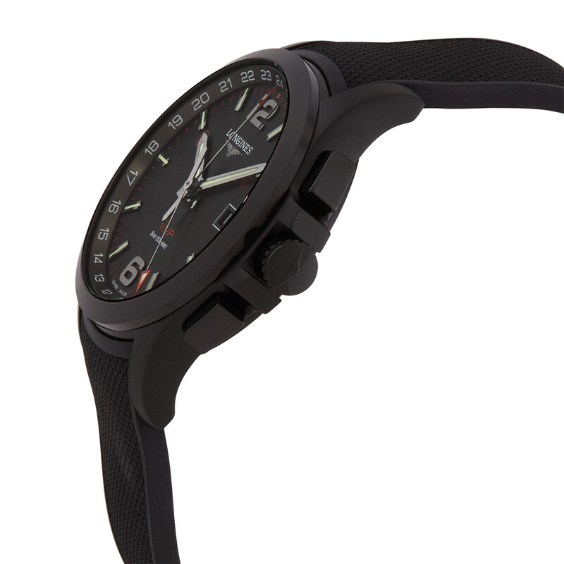 Longines Conquest V.H.P. GMT Quartz Black Dial Men's Watch L3