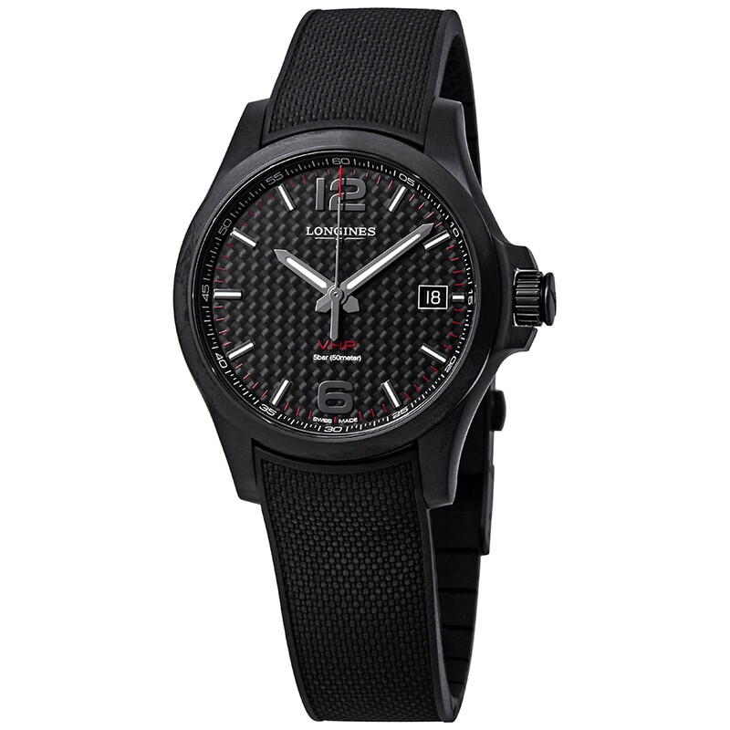 Longines Conquest V.H.P. Black Carbon Dial Men's Watch L3.716.2