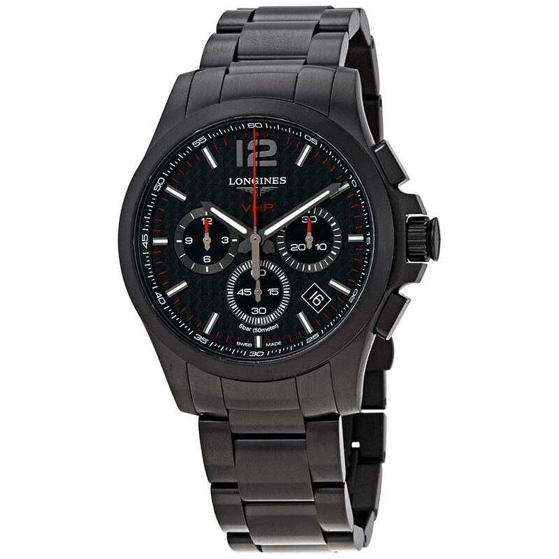 Longines Conquest V.H.P. Perpetual Chronograph Black Carbon Dial