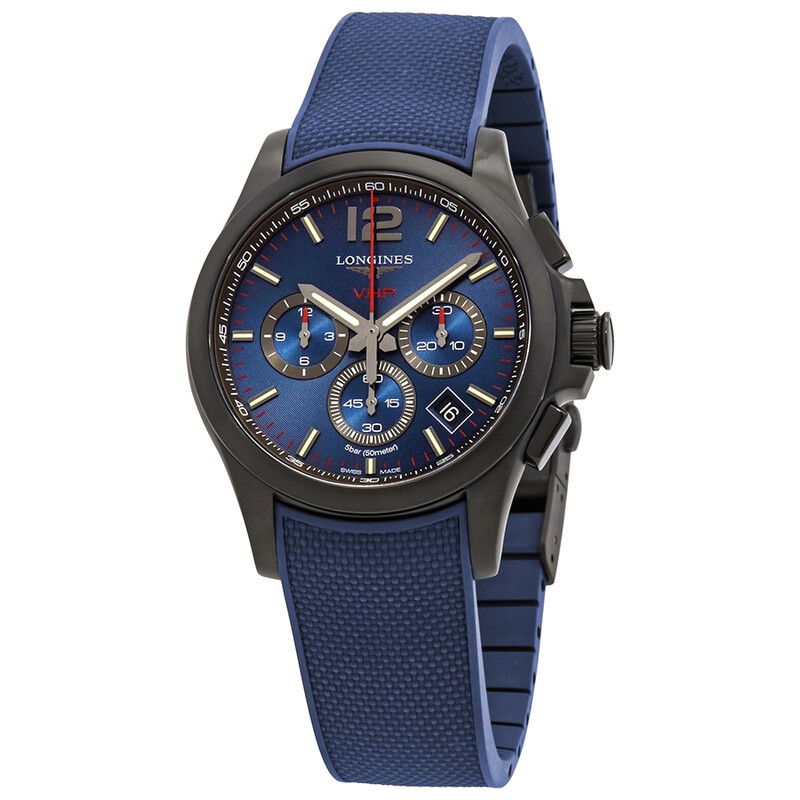 Longines Conquest V.H.P. Perpetual Chronograph Quartz Blue Dial