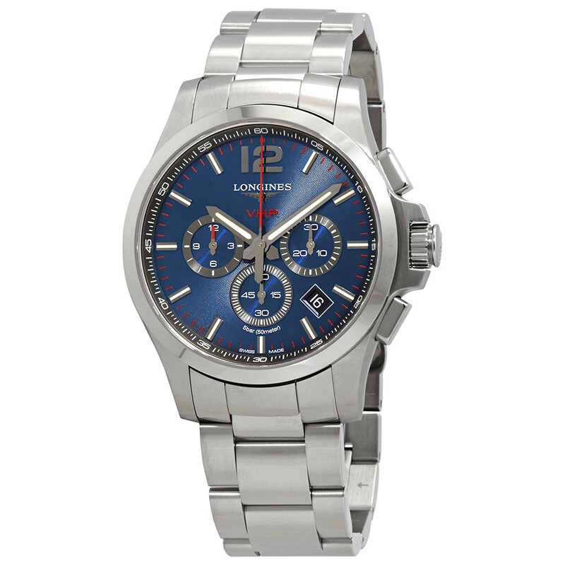 Longines Conquest V.H.P. Perpetual Chronograph Quartz Blue Dial