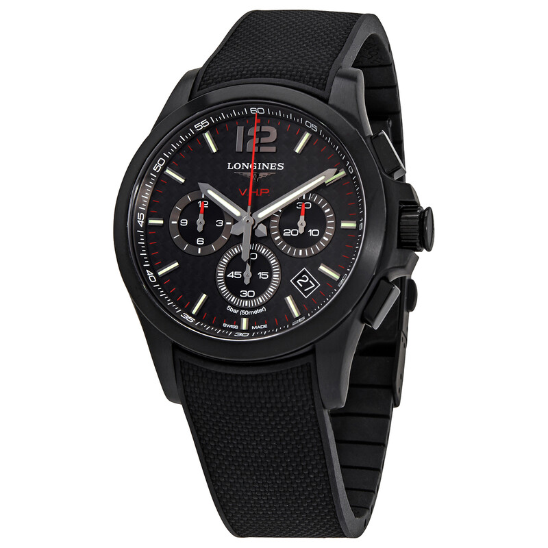 Longines Conquest V.H.P Carbon Fiber Dial Men's Watch L37172669 L3