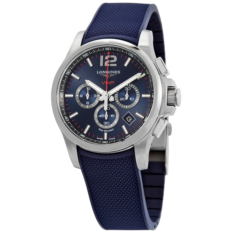 Longines Conquest V.H.P. Chronograph Quartz Blue Dial Men's Watch