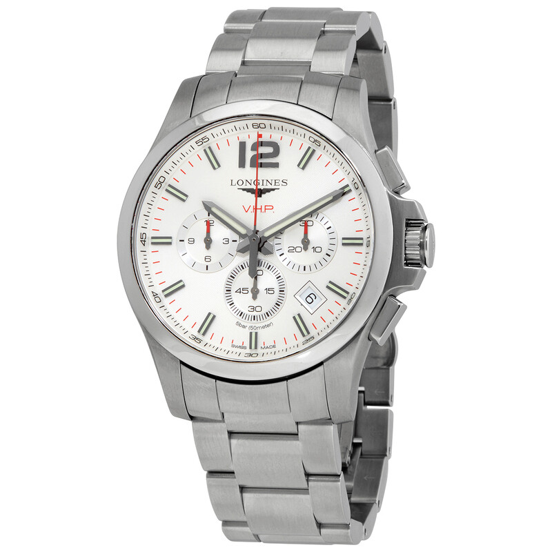Longines Conquest V.H.P. Chronograph Quartz Silver Dial Men's