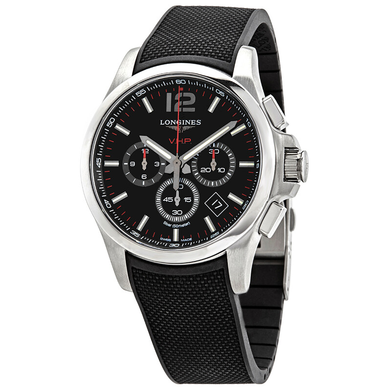 Longines Conquest V.H.P. Perpetual Chronograph Quartz Black Dial