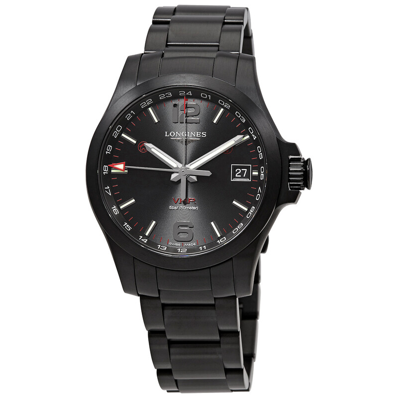 Longines Conquest V.H.P. Quartz Black Dial Men's Watch L37182566