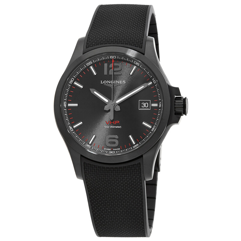 Longines Conquest V.H.P. Quartz Black Dial Men's Watch L37262569
