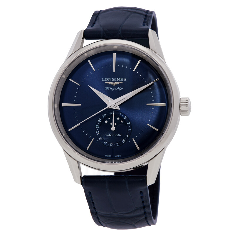 Longines Flagship Heritage Automatic Moon Phase Blue Dial Men's