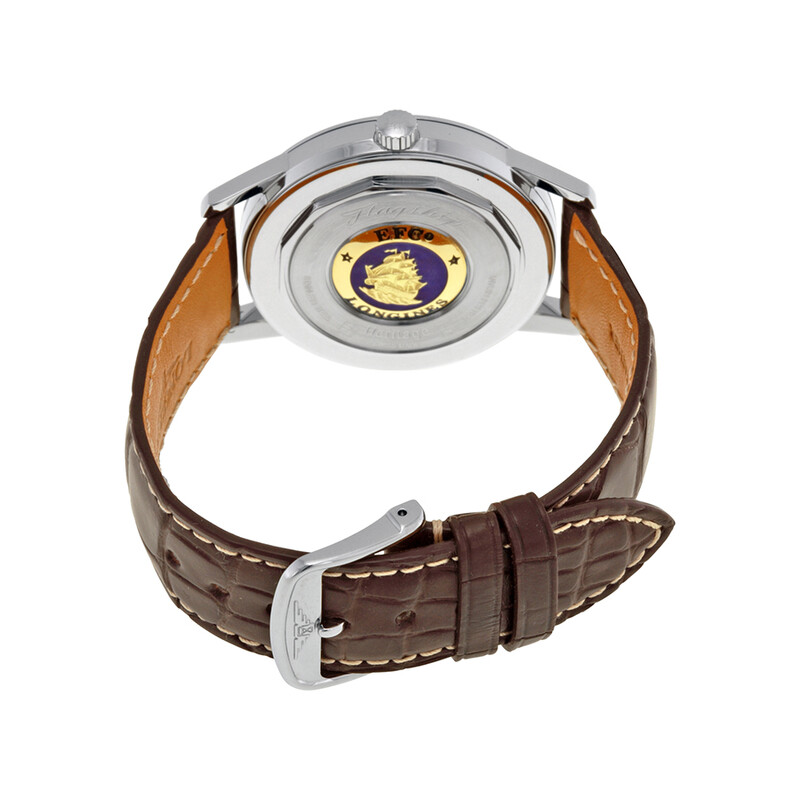 Longines Heritage Flagship Automatic Silver Dial Brown Leather