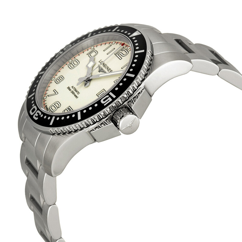 Longines Hydro Conquest White Dial Black Bezel Stainless Steel