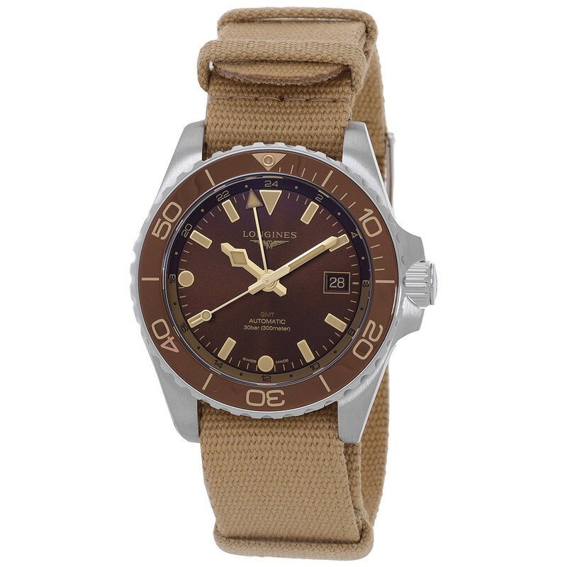 Longines Hydroconquest GMT Automatic Brown Men's Watch L3.790.4