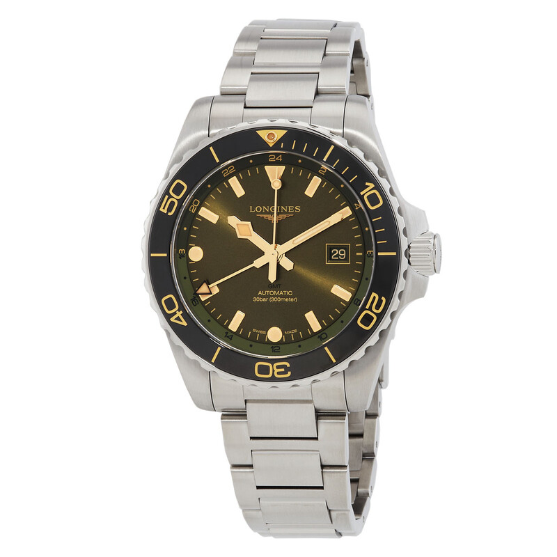Longines Hydroconquest GMT Automatic Green Dial Men's Watch L3